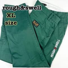 XL✨刺繍 rough&swell ラフアンドスウェル ゴルフパンツ 洗える 緑 XL✨刺繍 rough&swell ラフアンドスウェル ゴルフパンツ 洗える 緑