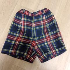 FILLE COMME CA DU MODE チェック柄 ハーフパンツ 110A