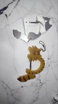猫型 カラビナ チャーム 2個セットのサムネイル