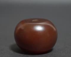 オールドチベット 老メノウ瑪瑙 算盤玉形 特大根付 緒締玉 アゲート提げ物Dzi オールドチベット 老メノウ瑪瑙 算盤玉形 特大根付 緒締玉 アゲート