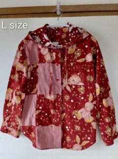 ピンクハウス フード付きシャツ パッチワーク うさぎ イチゴ 赤　♡希少 ピンクハウス フード付きシャツ パッチワーク うさぎ イチゴ 赤 ♡希少