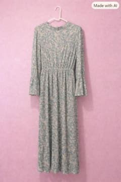 natural　couture花柄 ワンピース 長袖のサムネイル