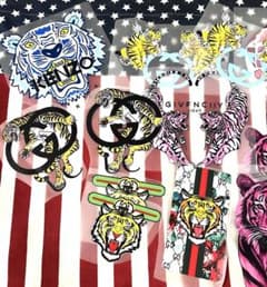 タイガーアイロンプリント まとめ売り ワッペン ハンドメイド資材 ロゴのサムネイル