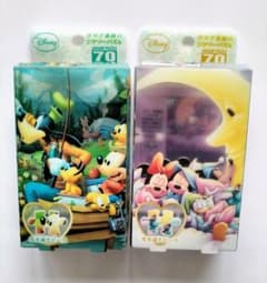 【セット販売】ディズニー 光るプリズムパズル 70ピース クリア素材 2個セットのサムネイル