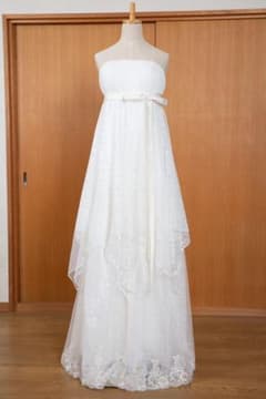ウェディングドレス 結婚式 二次会 前撮り エンパイア レース 中古のサムネイル