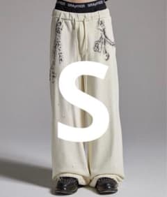 GRANCY】ラインストーンデザインレイヤードスウェットパンツ オフ