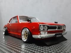 Hachette 1/24 日産 箱スカ GT-R 赤 カスタム改 ワタナベ金 - メルカリ