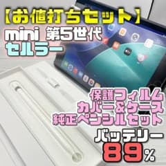 お得セット】セルラー mini 第5世代 純正ペン＋フィルム＋ケース 191