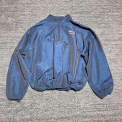 ネイビー ナイロン ハーフジップジャケットのサムネイル