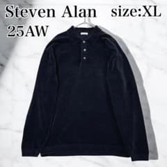 美品 スティーブンアラン ニットポロシャツ 長袖 3B 25AW 黒 XL - メルカリ