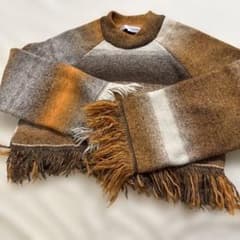 ZARA グラデーション フリンジ ニット セーターのサムネイル