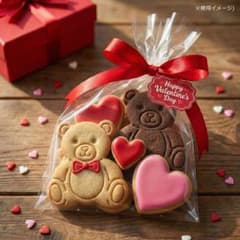 SALE◆スタンプ2点と大小ハート付◆ テディベア クッキー型 くま クッキー型