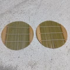 竹製 丸型 ざる 2枚セットのサムネイル