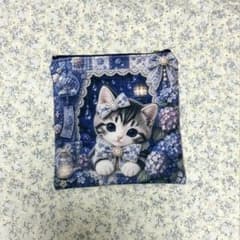 両面パネルポーチ ねこ - メルカリ