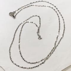 Pt850 プラチナ 40cm ペタルチェーンネックレス シンプル ファンタジア