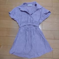 ZARA 半袖ワンピース 6-7 120cm 薄紫のサムネイル