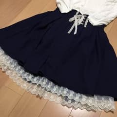 美品♡リズリサ ハイウエスト編み上げミニスカートのサムネイル
