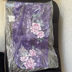 浴衣 紫色 花柄のサムネイル