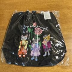 SALE 猫刺繍　コンパクトエコバック　黒のサムネイル