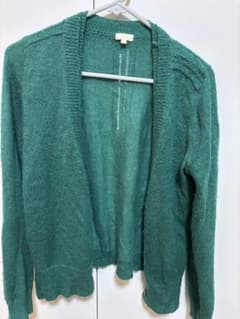 studio CLIP グリーン モヘアカーディガン Mのサムネイル