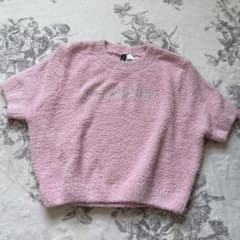 H&M BLACKPINK 半袖ニット ピンク Lのサムネイル