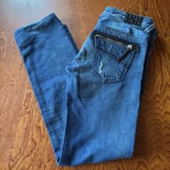 diesel ダークブルー ストレートデニム バックジッパーポケット付き