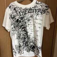 Y2K Infamous スカル グラフィック Tシャツ ホワイト Mのサムネイル