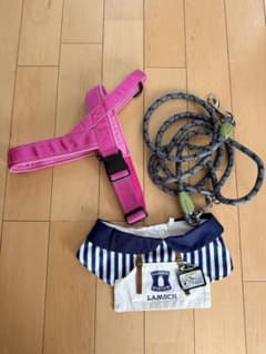 大型犬用(体重20kg以上)ハーネス リード セーラー襟デザイン セットのサムネイル
