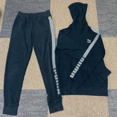 PUMA 572141 EVO CORE HOODY スウェット セットアップ黒のサムネイル