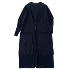美品 Curensology カレンソロジー / シアーロングニットカーディガン
