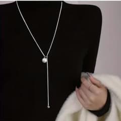 【即日発送】ネックレス　パール　シルバー　アクセサリー フォーマル　結婚式のサムネイル