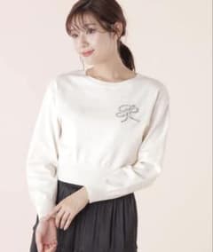 JILL BY JILLSTUART リボンジャガードビジューニットのサムネイル
