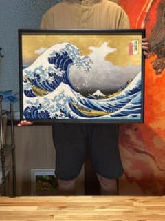 神奈川沖浪裏』|葛飾北斎 浮世絵|A2油彩質感キャンバスアート額装