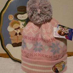 みーあーめー様専用、新品ディズニーアナ雪子供ニット帽53㎝1個ピンクのサムネイル