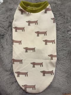 ラスト1点❗️【DMサイズ】ダックス柄　ハンドメイド　犬服　タンクトップのサムネイル