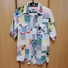 BAPE パッチワーク 半袖シャツ マルチカラーのサムネイル