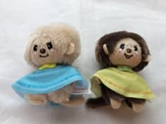 Monchhichi 몬치치 레인 코트 스트랩 마스코트 2종 세트