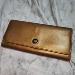 LOEWE ロエベ アナグラム メタリックゴールド 長財布 - メルカリ