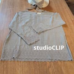 studio CLIP✿レース装飾長袖ブラウス✿ベージュのサムネイル
