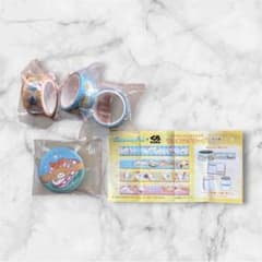 くら寿司　ビッくらポン! シナモロール　缶バッジ マスキングテープ3点セットのサムネイル