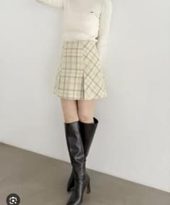 SNIDEL ロービングチェックスカートのサムネイル