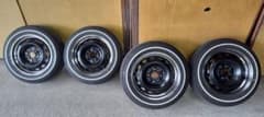 希少 デミオ純正鉄チン ポリッシュ加工 ホワイトリボン バリ山 - メルカリ