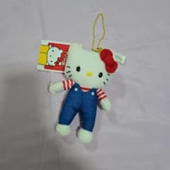 サンリオ ハローキティ ぬいぐるみ マスコット オーバーオール ハロー