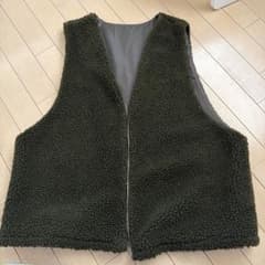 GRL オリーブグリーン ボアベスト Sサイズのサムネイル