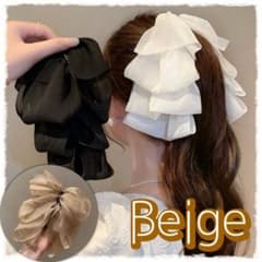 ボリュームリボンヘアクリップ　リボンバナナクリップ　フォーマル　入園式卒園式