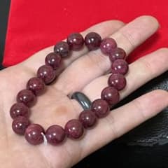 ！！高品質！！天然非加熱真赤な！高品質！ルビシーラーーブレスレット♡10mm玉♡ レア】 ルビー 天然石 非加熱 10mm玉 ブレスレット シーラー入り