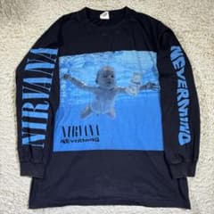 レアUSA製　ロンt ニルバーナ NIRVANA ANVIL L 袖プリ　黒 レアUSA製 ロンt ニルバーナ NIRVANA ANVIL L 袖プリ 黒 - メルカリ