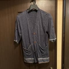 ネイビー ボタン付き カーディガンのサムネイル