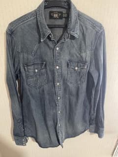 RRL インディゴ バッファロー ウエスタン シャツ　Mのサムネイル