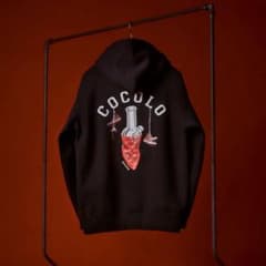 COCOLO ブラック パーカー バックプリントのサムネイル